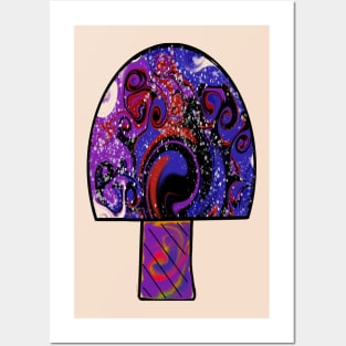 Spacey mushrooms Posters and Art